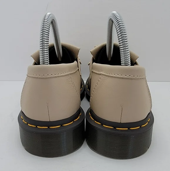 Dr. Martens | Adrian beige tan leather chunky tassel loafer shoes | WMS 7 - Picture 7 of 11